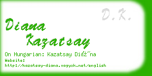 diana kazatsay business card